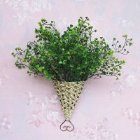 挂墙仿真花套装塑料假花小装饰品摆件家居客厅墙面壁挂件花篮|燕子挂铃铛草绿