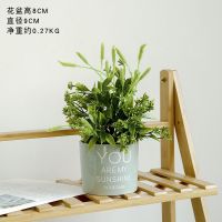仿真绿植假花盆栽装饰小摆件创意室内客厅办公桌面花卉植物盆景|绿色花盆+绿色长春茉莉