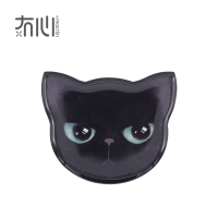 迷你猫咪不锈钢化妆镜 可爱便携薄小镜子女摔不烂随身防摔|郎野