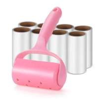 衣服去毛器粘尘滚筒式粘毛器可撕式去球沾毛滚刷10cm粘毛滚尘器|[1手柄3卷纸+防尘盖]