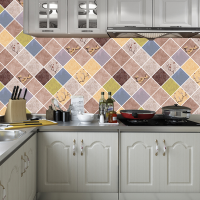 防水防油墙贴自粘贴纸橱柜翻新壁纸防潮垫厨房灶台耐高温铝箔锡纸|烟雨朦胧 宽60X长1米