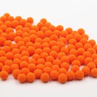 100个10mm毛球diy手工毛毛球高弹绒毛球创意太阳花画儿童制作材料|橙色 100个一包