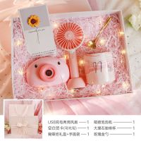 生日礼物送女友男生感 女孩闺蜜给男朋友的姐妹实用伴手礼盒|蝴蝶结大礼盒清凉萌宠系-粉色[2]
