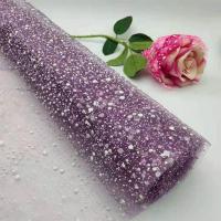 雪点纱网纱手工花束包装玫瑰包装材料花束包装纸鲜花包装材料网纱|紫罗兰 15厘米宽X3米长