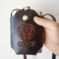 加厚俄罗斯酒壶不锈钢随身便携户外小酒瓶家用迷你红白酒壶扁水壶|半斤酒壶(赠皮套+漏斗)