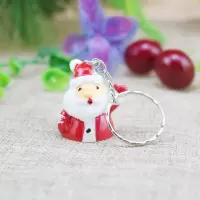 10个装创意圣诞节活动小礼品圣诞树装饰品钥匙扣挂件小学生奖品|圣诞大胖老人红色10个