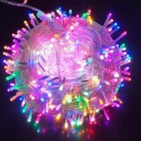 圣诞节装饰品圣诞树挂饰礼物多色异型彩球房间客厅节庆装饰品|10米LED彩灯