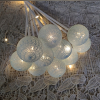 糖果灯球花束球情人节鲜花包装材料装饰灯星空灯球满天星花束|浅蓝色糖果灯球10球[塑料杆]