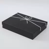 长方形生日礼物包装盒礼盒空盒精美礼品盒商务礼物包装盒|黑色盒子一个 小号27*20*5厘米