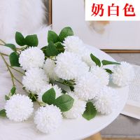 假花塑料花仿真花束玫瑰花束婚庆家居客厅装饰品摆件盆栽摆设绢花|蒲公英奶白色5支