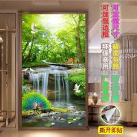 3d玄关自粘墙贴画大自然风景过道走廊背景墙装饰画防水防潮壁画|玄关6002款式 小号宽60cmX高120cm