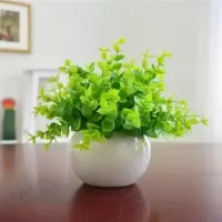 仿真绿植小盆栽景家居客厅摆设件书桌迷你装饰假花塑料假植物米兰|2号米兰+白瓷盆