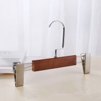 十个装成人防滑无痕裤架儿童实木服装店家用木质裤夹子衣架撑|实木儿童亮光裤夹 10个优惠装