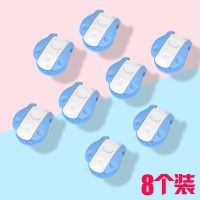 新款无针被子固定器被罩沙发床垫安全无针被子固定夹子防滑|无针被子固定器[天空蓝] [8个装]一床被子使用