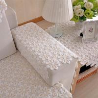 蕾丝沙发巾沙发靠背巾布艺扶手巾欧式薄款白色全盖沙发搭巾后背巾|升级版小花（24针超厚款） 90*90cm方巾