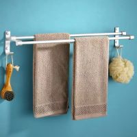 免打孔浴巾架毛巾架毛巾杆太空铝浴室卫生间置物架壁挂架40/50/60|毛巾架40CM
