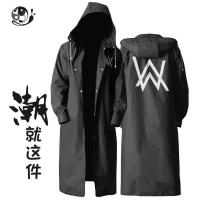 雨衣男女成人通用时尚潮黑色户外徒步加长风衣款全身防水外套