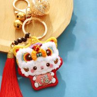 手工diy生肖醒狮刺绣汽车钥匙扣女生自十字绣礼物送男友老公家人|[生肖羊-钥匙扣] 无绣绷