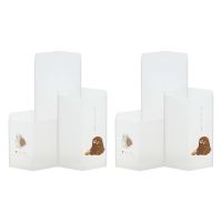 笔筒简约高中生创意可爱韩版ins磨砂笔桶桌上收纳盒|透明白(自由熊) 两个优惠装[班推荐]