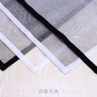 自粘贴防尘防蚊纱窗网窗户纱网蚊帐寝室宿舍纱窗魔术贴自粘式|白纱黑贴 30*80cm
