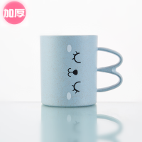 简约漱口杯家用儿童卡通可爱洗漱刷牙创意牙缸套装成人情侣牙刷杯|兔子蓝1个