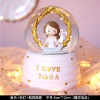 雪花水晶球音乐盒情人节礼品生日送女朋友七夕礼物女生闺蜜八音盒