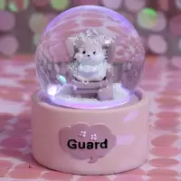 迷你龙猫水晶球发光摆件音乐盒圣诞礼品教师节生日礼物送女生闺蜜