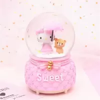 水晶球音乐盒八音盒带雪花可发光生日礼物女生儿童女孩闺蜜朋友