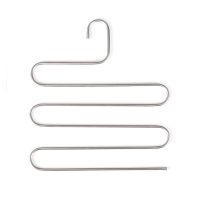 加粗不锈钢s型多层裤架 多功能挂裤子衣架衣柜收纳架子裤挂架裤夹