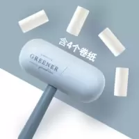 便携可撕式胶囊滚筒刷尘纸粘毛家用衣物粘尘滚毛器黏毛刷