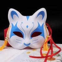 狐狸面具同款古风面具女日式萤火之森仙女半脸万圣节道具