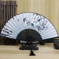 中国风汉服扇子折扇女式霸王别姬樱花古风古典舞蹈学生夏季小折叠