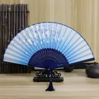 中国风汉服扇子折扇女式霸王别姬樱花古风古典舞蹈学生夏季小折叠