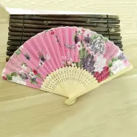 中国风汉服扇子折扇女式霸王别姬樱花古风古典舞蹈学生夏季小折叠