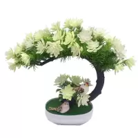 买花送盆送2鸟假花仿真花装饰客厅玄关摆件塑料花盆栽酒柜