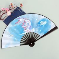 古风折扇男女学生仙气复古彼岸花插画霸气汉服舞蹈配饰道具扇