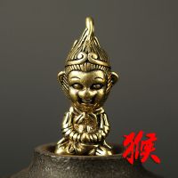 十二生肖黄铜实心钥匙扣挂件鼠牛虎兔龙蛇马羊猴鸡狗猪创意礼品