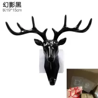 创意可爱鹿角挂钩北欧壁挂免打孔进门口门后墙上粘胶挂钥匙架