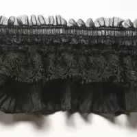 diy立体弹力褶皱花边辅料衣袖帽领裙摆装饰蕾丝双欧纱布边