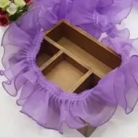diy立体弹力褶皱花边辅料衣袖帽领裙摆装饰蕾丝双欧纱布边