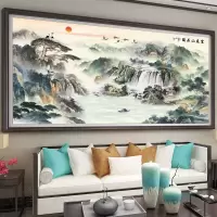富春山居图十字绣2020新款手工客厅线绣家用风景绣田园山水画大气