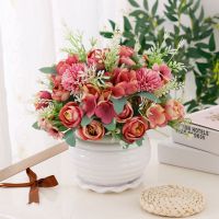 假花艺装饰绢花干花套装摆设摆设仿真花束假花套装 客厅饰品摆件