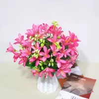 绢花仿真花假花塑料花玫瑰花康乃馨餐桌卧室客厅酒柜装饰品摆件