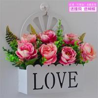 仿真花挂墙栅栏套装挂篮墙壁饰吊篮室内挂壁挂摆设墙面装饰假花