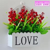 仿真花挂墙栅栏套装挂篮墙壁饰吊篮室内挂壁挂摆设墙面装饰假花