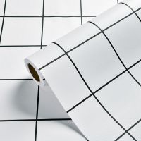 ins墙纸自粘格子温馨宿舍壁纸女孩寝室衣柜子书桌防水墙贴纸