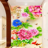 自粘整张墙纸玄关装饰画现代简约贴画卧室走廊客厅楼梯壁画玻璃贴