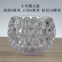 水培植物玻璃瓶圆形玻璃花瓶透明绿萝睡莲铜钱草水养花盆器皿容器
