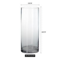 落地直筒水培富贵竹加厚透明玻璃花瓶鱼缸婚庆路引水晶花瓶