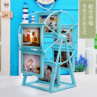 洗12张照片5寸欧式摩天轮相框大风车创意组合婚纱儿童相片架